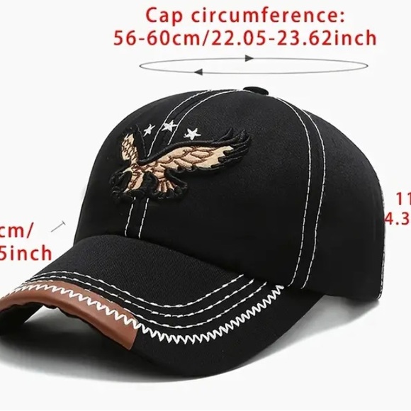 New BLACK Eagle Ball Cap - Picture 3 of 7